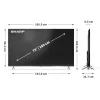 SHARP 75JP7265E 75"/189cm 4K Ultra HD QLED MiniLED Google TV Harman/Kardon hangszórókkal, 3840x2160, 4xHDMI/2xUSB