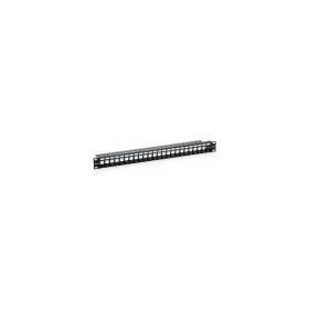   Equip Keystone Patch Panel - 769124 (24 port, Cat6, 1U, árnyékolt, fekete)