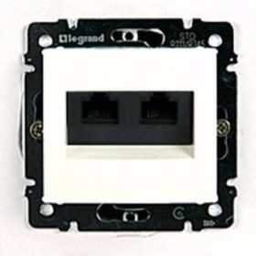 Legrand Valena 2xRJ45 LCS2 Cat6 UTP aljzat fehér