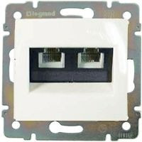 Legrand Valena 2xRJ45 LCS2 Cat6 UTP aljzat fehér
