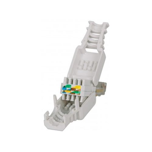Manhattan Csatlakozó - RJ45 dugó, krimpelő fogó nélküli bekötés, Tooless design (Cat5/5e/6)
