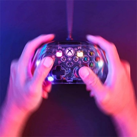 HP HyperX Clutch Gladiate USB-C gamepad játékvezérlő átlátszó-fekete