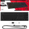 HP HyperX Alloy Rise USB angol (US) gaming HyperX Red mechanikus billentyűzet fekete