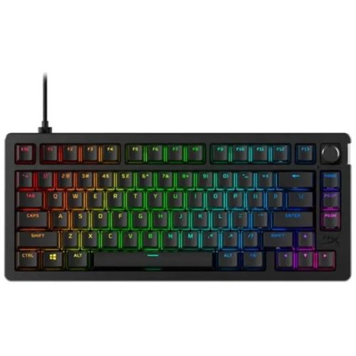 HyperX Mechanikus Billentyűzet - Alloy Rise 75 (Vezetékes, USB, 81 gomb (TKL), HX Red switch, angol kiosztás, fekete)