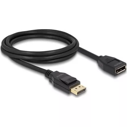 Delock DisplayPort 1.2 -> DisplayPort 1.2 M/F video kábel hosszabbító 2m fekete
