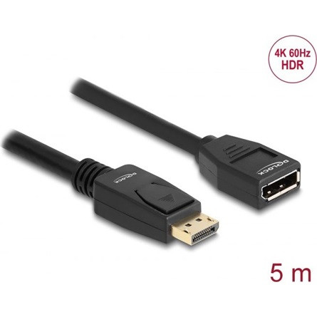 Delock DisplayPort 1.2 -> DisplayPort 1.2 M/F video kábel hosszabbító 3m fekete