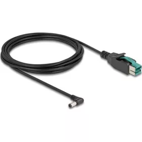   Delock PoweredUSB kábel apa 12 V - DC 5,5 x 2,1 mm apa ívelt 3 m