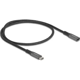   Delock USB-C 3.2 Gen2 -> USB-C 3.2 Gen2 M/F adatkábel hosszabbító 0.5m fekete-szürke