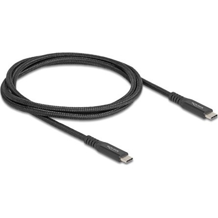 Delock 20Gbps USB-C 3.2 Gen2 -> USB-C 3.2 Gen2 M/M adatkábel 1m fekete