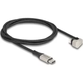   Delock USB-C -> Lightning M/M adatkábel 1m fekete-ezüst MFi, egyenes/180°