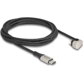   Delock USB-C -> Lightning M/M adatkábel 2m fekete-ezüst MFi, egyenes/180°