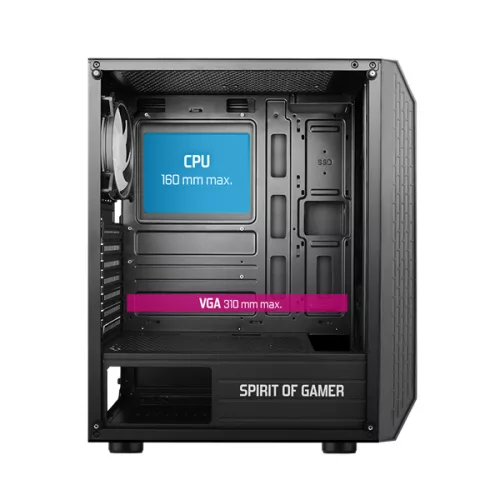 Spirit of Gamer Számítógépház - Rogue VI RGB (fekete, ablako