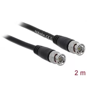   Delock BNC RG-59 -> BNC RG-59 M/M adatkábel 2m fekete 75 Ohm