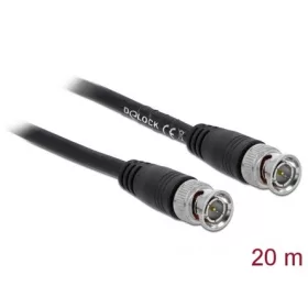  Delock BNC RG-59 -> BNC RG-59 M/M adatkábel 20m fekete 75 Ohm