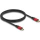 Delock USB-C 3.2 Gen2 -> USB-C 3.2 Gen2 M/M adatkábel 1m fekete-piros