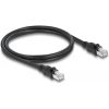 Delock RJ45 CAT6A F/UTP -> RJ45 CAT6A F/UTP M/M adatkábel 1m fekete