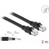 Delock RJ45 CAT6A F/UTP -> RJ45 CAT6A F/UTP M/M adatkábel 2m fekete