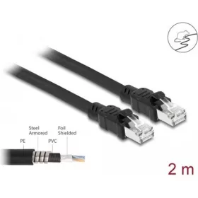   Delock RJ45 CAT6A F/UTP -> RJ45 CAT6A F/UTP M/M adatkábel 2m fekete