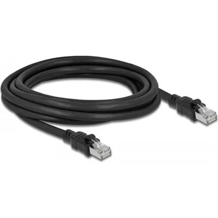 Delock RJ45 CAT6A F/UTP -> RJ45 CAT6A F/UTP M/M adatkábel 3m fekete