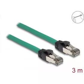   Delock PROFINET RJ45 CAT5e SF/UTP -> RJ45 CAT5e SF/UTP M/M adatkábel 3m zöld