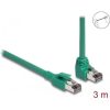Delock PROFINET RJ45 CAT6 SF/UTP -> RJ45 CAT6 SF/UTP M/M adatkábel 3m zöld 90° egyenes/fel,