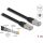 Delock RJ45 CAT6A S/FTP -> RJ45 CAT6A S/FTP M/M adatkábel 1m fekete PE, kültéri