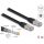 Delock RJ45 CAT6A S/FTP -> RJ45 CAT6A S/FTP M/M adatkábel 5m fekete PE, kültéri