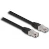 Delock RJ45 CAT6A S/FTP -> RJ45 CAT6A S/FTP M/M adatkábel 20m fekete PE, kültéri