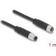 Delock M8 3pin A-code -> M8 3pin A-code M/F adatkábel 1m fekete TPU