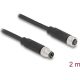 Delock M8 3pin A-code -> M8 3pin A-code M/F adatkábel 2m fekete TPU