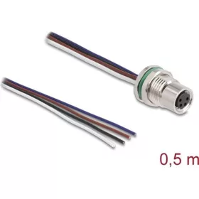  Delock M8 4pin A-code -> nyitott vezeték F/M adatkábel 0.5m