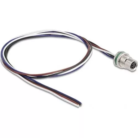 Delock M8 4pin A-code -> nyitott vezeték F/M adatkábel 0.5m