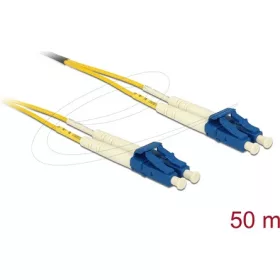   Delock Üvegszálas optikai kábel LC Duplex - LC Duplex egyszerű módozatú, OS2 50 m