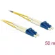 Delock Üvegszálas optikai kábel LC Duplex - LC Duplex egyszerű módozatú, OS2 50 m