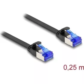   Delock RJ45 CAT6A U/FTP -> RJ45 CAT6A U/FTP M/M adatkábel 0.25m fekete flexibilis