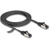 Delock RJ45 CAT8.1 U/FTP -> RJ45 CAT8.1 U/FTP M/M adatkábel 2m fekete lapos, flexibilis