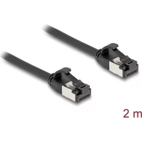   Delock RJ45 CAT8.1 U/FTP -> RJ45 CAT8.1 U/FTP M/M adatkábel 2m fekete flexibilis