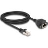Delock RJ50 S/FTP -> RJ50 S/FTP M/F adatkábel hosszabbító 2m fekete
