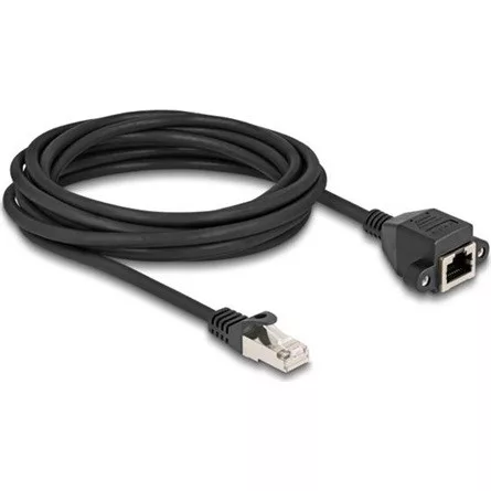 Delock RJ50 S/FTP -> RJ50 S/FTP M/F adatkábel hosszabbító 5m fekete