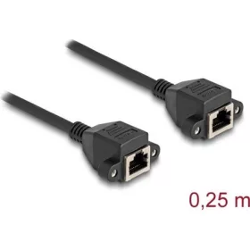   Delock RJ50 S/FTP -> RJ50 S/FTP F/F adatkábel 0.25m fekete