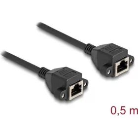   Delock RJ50 S/FTP -> RJ50 S/FTP F/F adatkábel 0.5m fekete