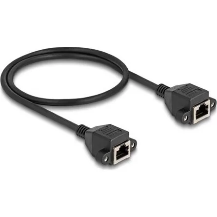 Delock RJ50 S/FTP -> RJ50 S/FTP F/F adatkábel 0.5m fekete