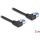 Delock RJ45 CAT6A S/FTP -> RJ45 CAT6A S/FTP M/M adatkábel 1m fekete 90° bal/bal