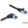 Delock RJ45 CAT6A S/FTP -> RJ45 CAT6A S/FTP M/M adatkábel 0.5m fekete 90° egyenes/jobb