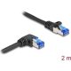 Delock RJ45 CAT6A S/FTP -> RJ45 CAT6A S/FTP M/M adatkábel 2m fekete 90° egyenes/jobb