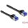 Delock RJ45 CAT6A S/FTP -> RJ45 CAT6A S/FTP M/M adatkábel 0.5m fekete vékony