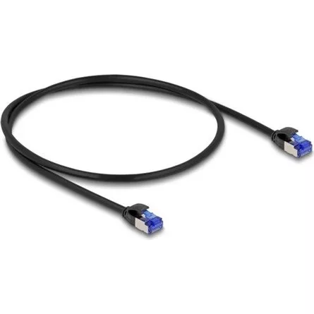 Delock RJ45 CAT6A S/FTP -> RJ45 CAT6A S/FTP M/M adatkábel 0.5m fekete vékony