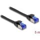Delock RJ45 CAT6A S/FTP -> RJ45 CAT6A S/FTP M/M adatkábel 5m fekete vékony