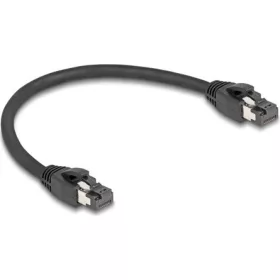   Delock RJ45 CAT8.1 S/FTP -> RJ45 CAT8.1 S/FTP M/M adatkábel 0.25m fekete