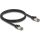 Delock RJ45 CAT6A U/FTP -> RJ45 CAT6A U/FTP M/M adatkábel 1m fekete ultrahajlékony belső fém borítássa